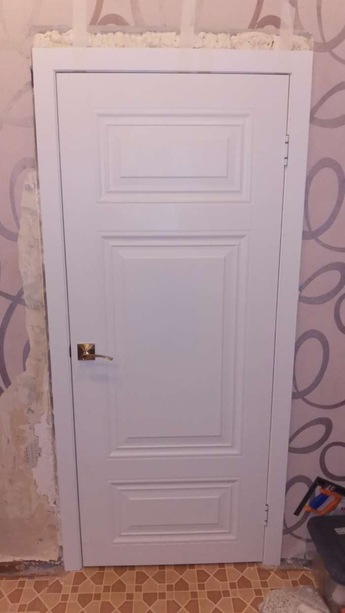 Фотография покупателя товара Дверное полотно «Элитекс 2», 900 × 2000 мм, глухое, цвет белый ясень - Фото 1