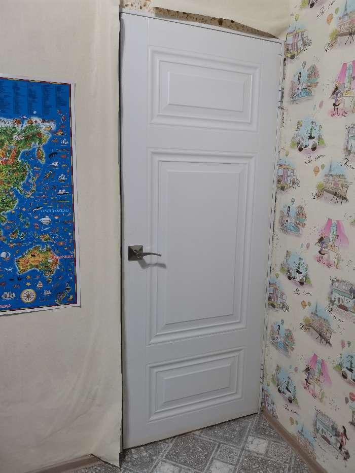 Фотография покупателя товара Дверное полотно «Элитекс 2», 900 × 2000 мм, глухое, цвет белый ясень - Фото 2