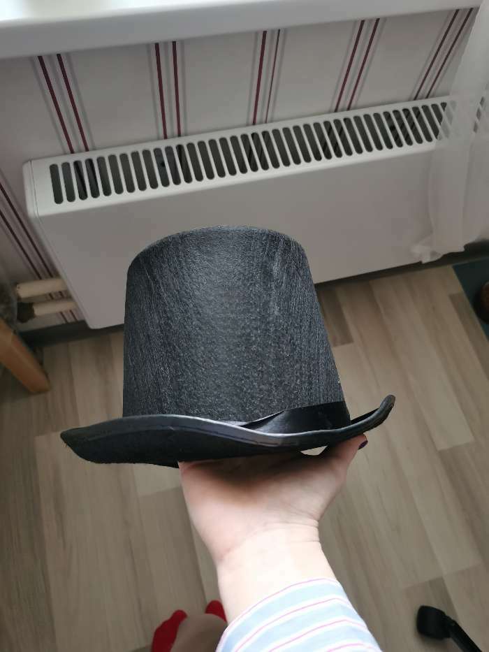 Фотография покупателя товара Карнавальная шляпа «Цилиндр», р-р. 56-58, цвет чёрный - Фото 7