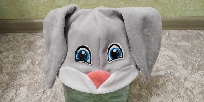 Фотография покупателя товара Карнавальный костюм для мальчика «Заяц» от 1,5-3-х лет, велюр, комбинезон, шапка - Фото 1
