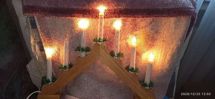 Фотография покупателя товара Светодиодная фигура «Рождественская горка» 39 × 31 × 5 см, дерево, 220 В, свечение тёплое белое - Фото 8