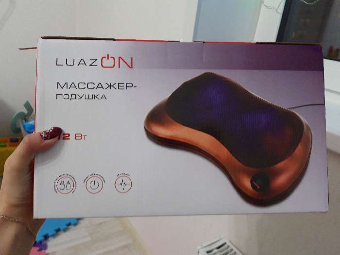 Фотография покупателя товара Массажёр для шеи Luazon LEM-26, 25 Вт, ИК-подогрев, 220/12 В
