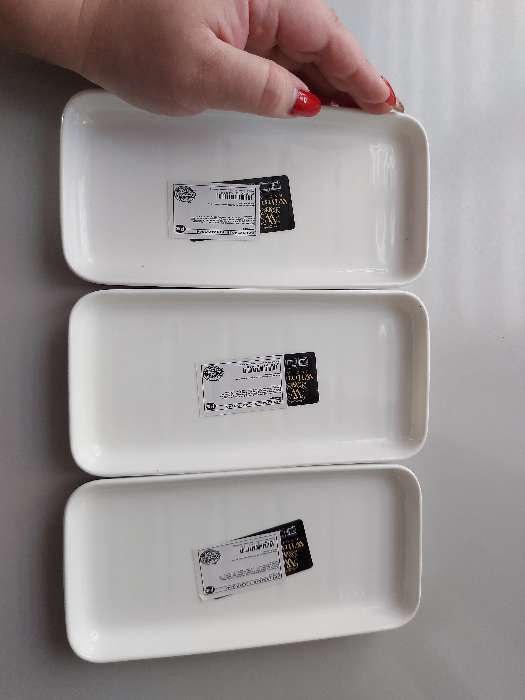 Фотография покупателя товара Блюдо фарфоровое прямоугольное Wilmax, 19×9,5 см, цвет белый