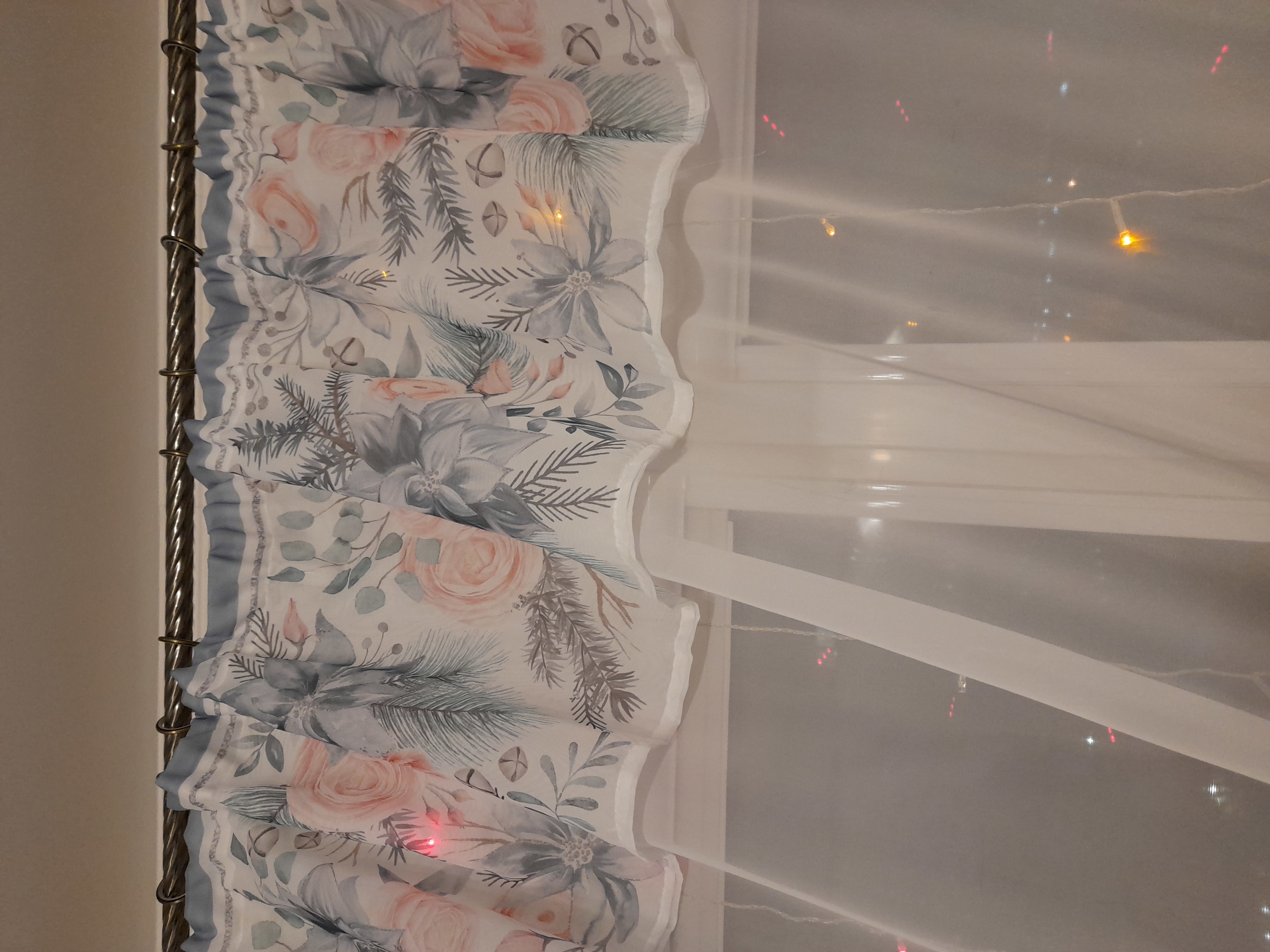 Фотография покупателя товара Тюль с подхватом и ламбрекеном "Christmas flowers" 250х200см, 100% п/э, вуаль - Фото 6