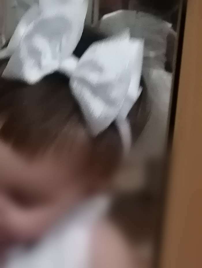 Фотография покупателя товара Ободок для волос "Малышка" двойной бант, 1 см, молочный - Фото 1