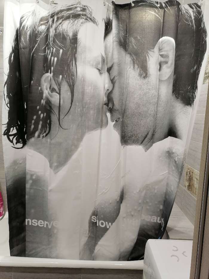 Фотография покупателя товара Штора для ванной комнаты 200х180 см romance - Фото 2