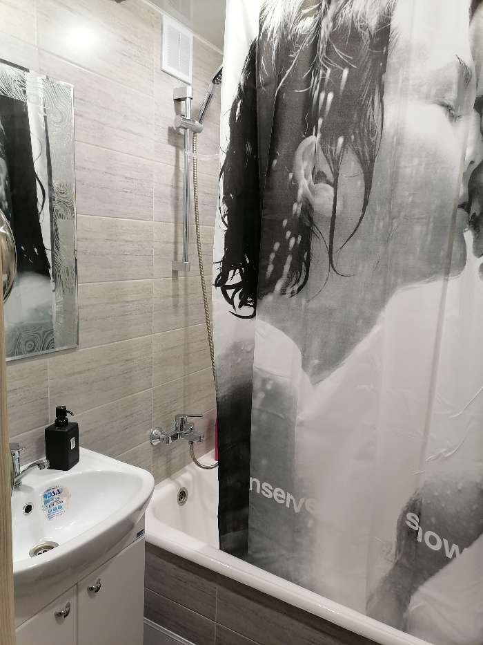 Фотография покупателя товара Штора для ванной комнаты 200х180 см romance - Фото 3
