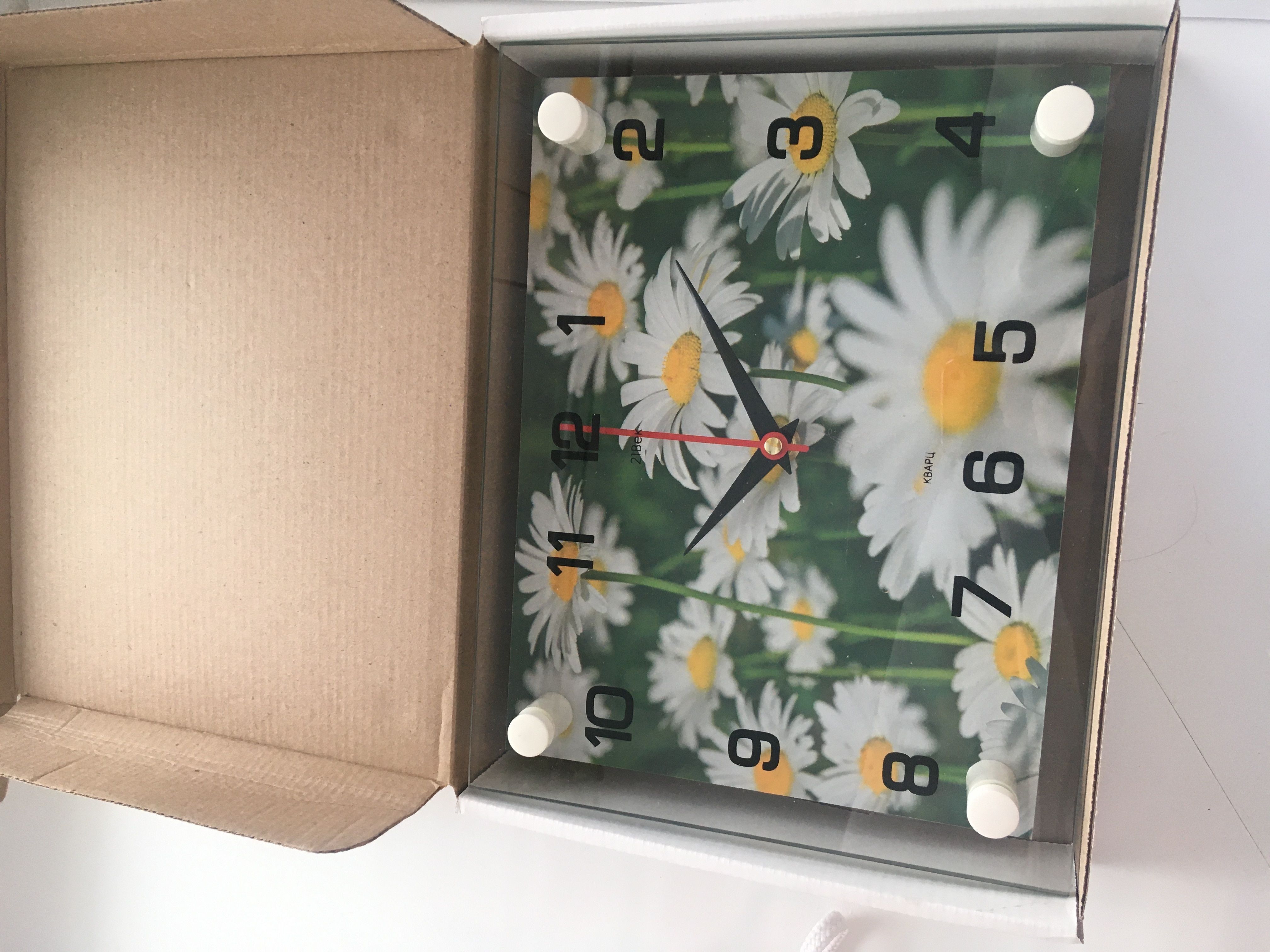 Фотография покупателя товара Часы настенные: Цветы, "Ромашки", 20х26  см