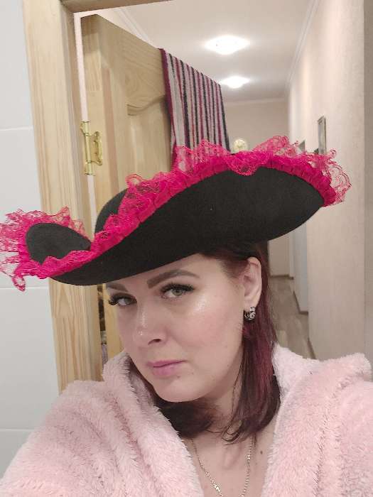 Фотография покупателя товара Карнавальная шляпа «Пиратка», с каймой, р-р. 56-58 - Фото 3
