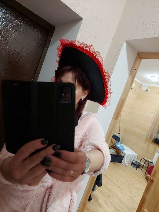 Фотография покупателя товара Карнавальная шляпа «Пиратка», с каймой, р-р. 56-58 - Фото 4