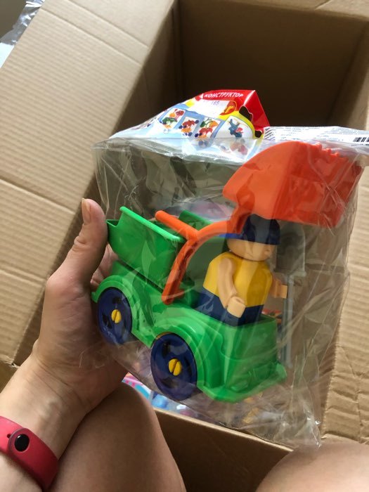 Фотография покупателя товара Конструктор для малышей «Машина-паровоз», цвета МИКС