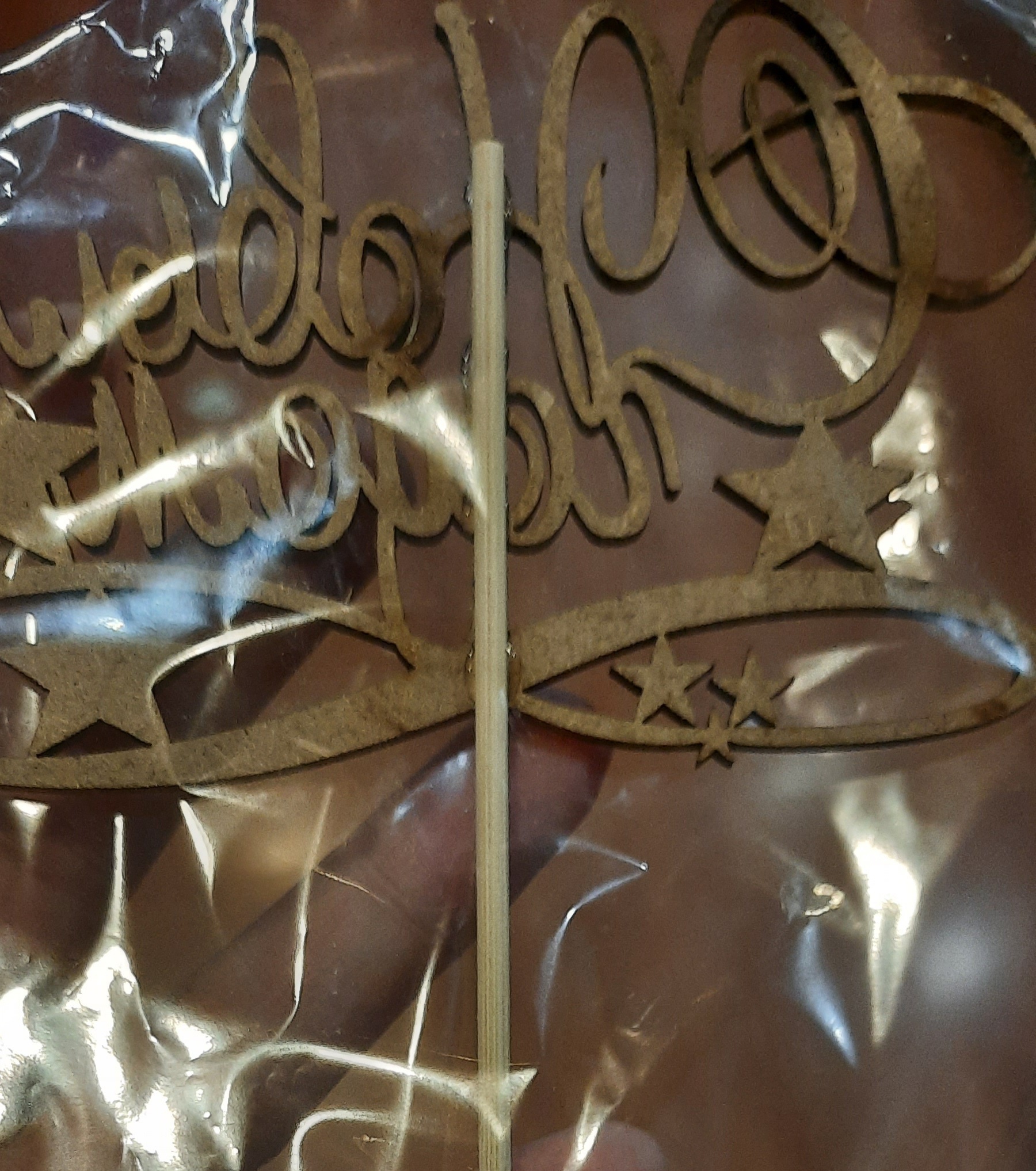 Фотография покупателя товара Топпер "С Новым Годом со звездой", золотой, в пакете с подвесом, 11×7см Дарим Красиво - Фото 3