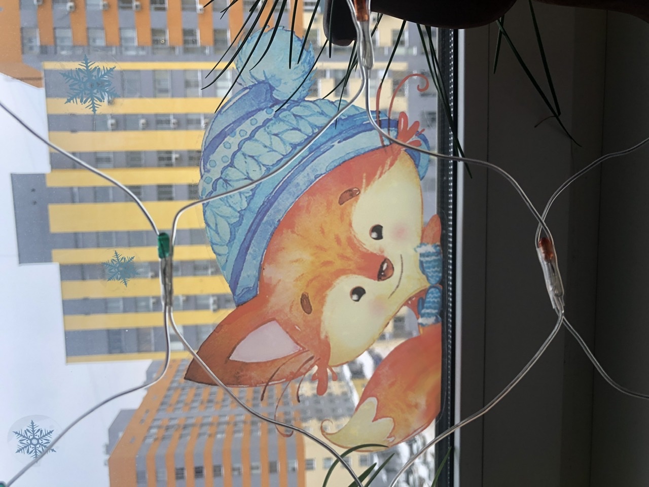Фотография покупателя товара Наклейки на стекло «Северные мишки», многоразовые, 20 × 34 см - Фото 1