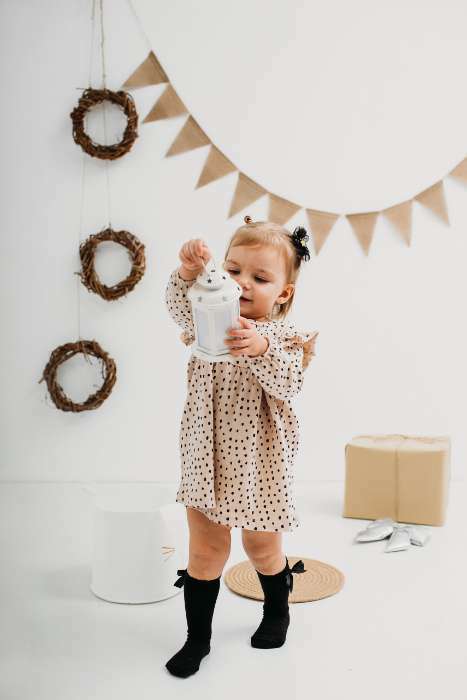 Фотография покупателя товара Гольфы Крошка Я «Бантик» 10-12 см, голубой - Фото 1