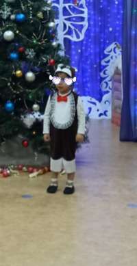Фотография покупателя товара Карнавальный костюм для мальчика от 1,5-3-х лет "Медвежонок", велюр, комбинезон, шапка - Фото 1