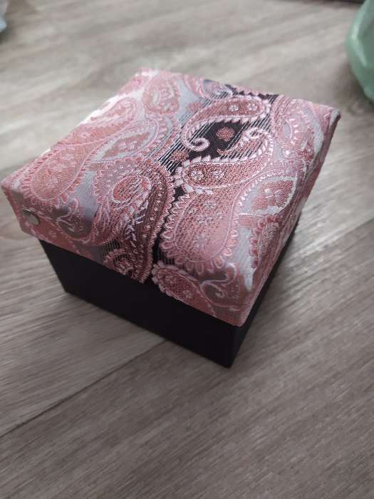 Фотография покупателя товара Набор мужской "Стиль" галстук 145*5см самовяз, запонки, персидский кипарис, цвет розово-серый - Фото 1