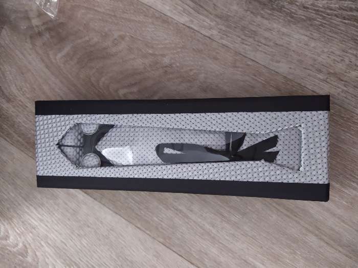 Фотография покупателя товара Набор мужской "Элит" галстук 145*5см самовяз, платок, запонки, клетка мелкая, цвет серый - Фото 1