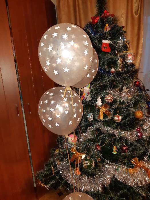 Фотография покупателя товара Набор воздушных шаров "Звёздочки белые" 5 шт. 10"