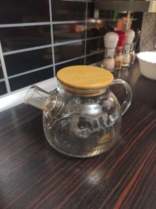 Фотография покупателя товара Стеклянный чайник «Моментов счастья», 1000 мл - Фото 2