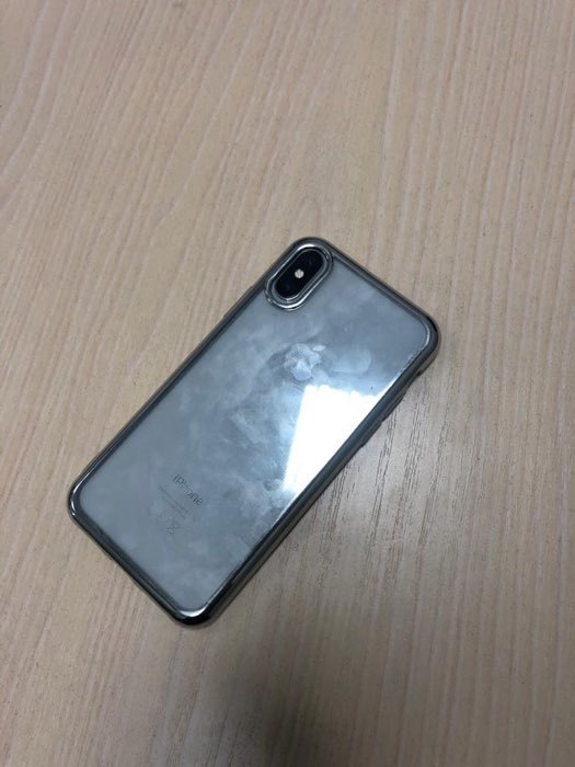 Фотография покупателя товара Чехол LuazON для телефона IPhone X, прозрачный, серебристая окантовка - Фото 2