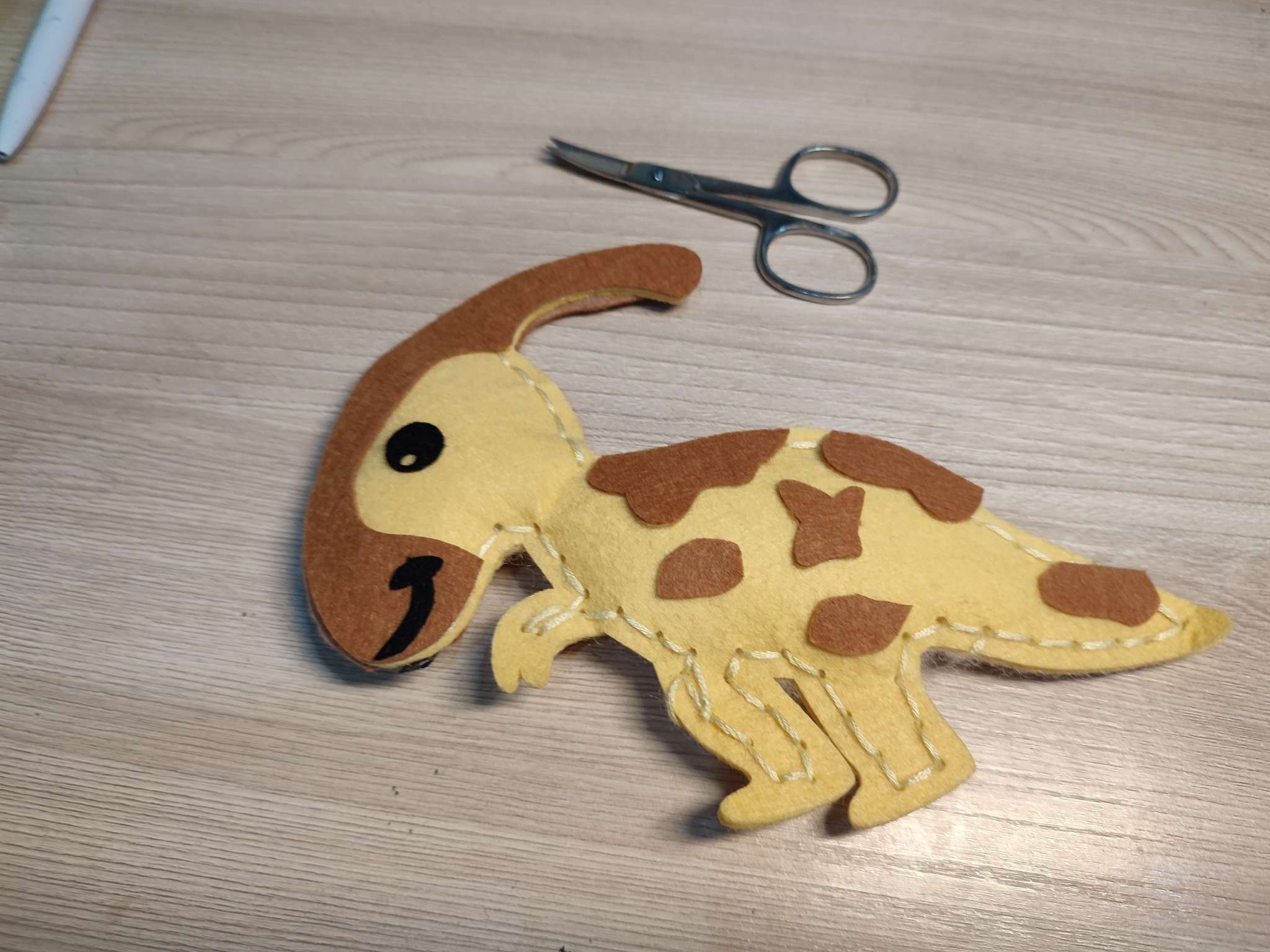 Фотография покупателя товара Набор для создания игрушки из фетра «Мудрый динозаврик»