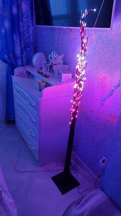 Фотография покупателя товара Светодиодное дерево 1.5 м, 224 LED, мерцание, 220 В, свечение розовое - Фото 17