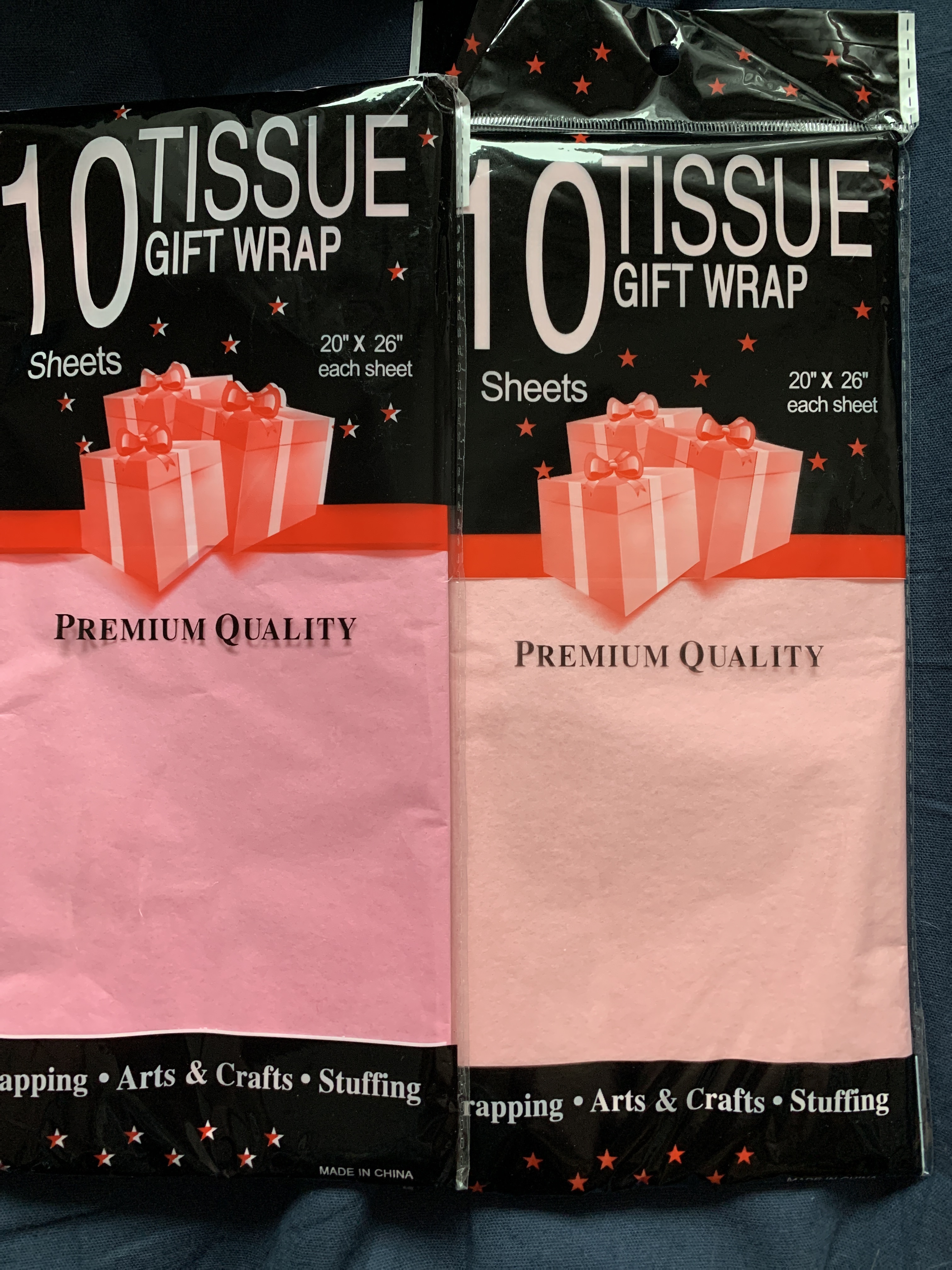 Фотография покупателя товара Бумага упаковочная тишью, светло-розовый, 50 х 66 см