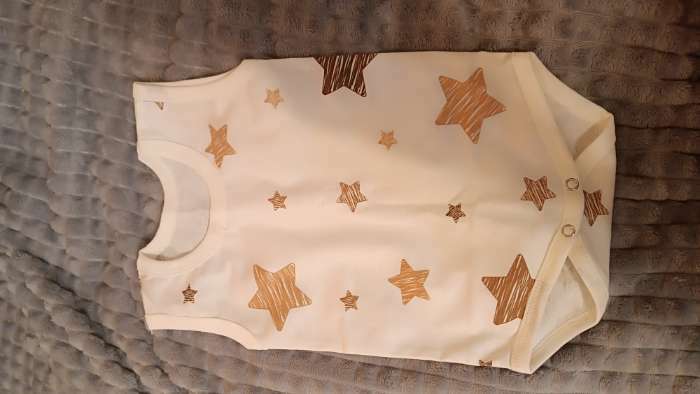 Фотография покупателя товара Боди Bloom Baby Звездочки без рукавов, р. 68 см, молочный