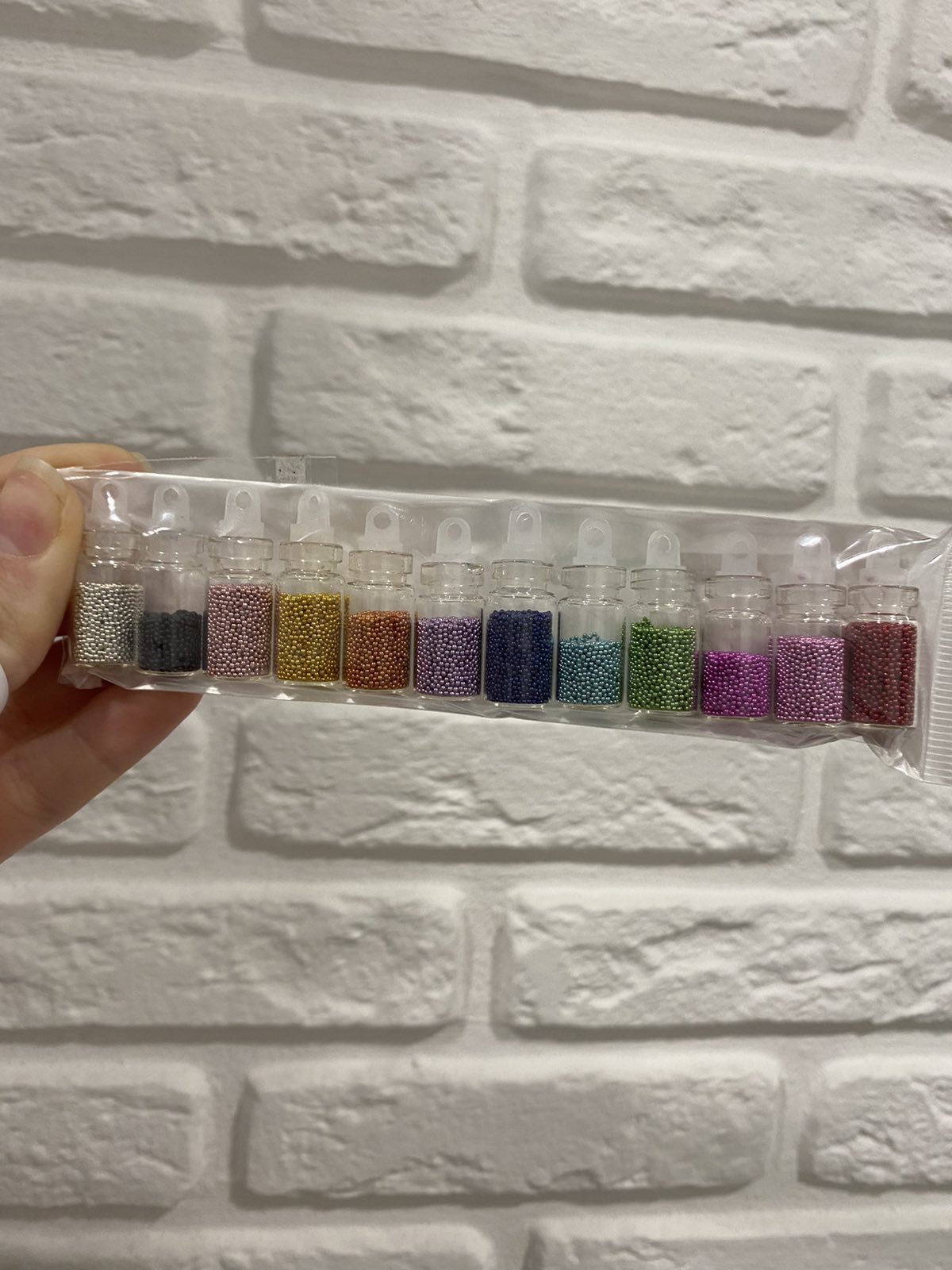 Фотография покупателя товара Бульонки для декора, набор 12 бутылочек, разноцветные