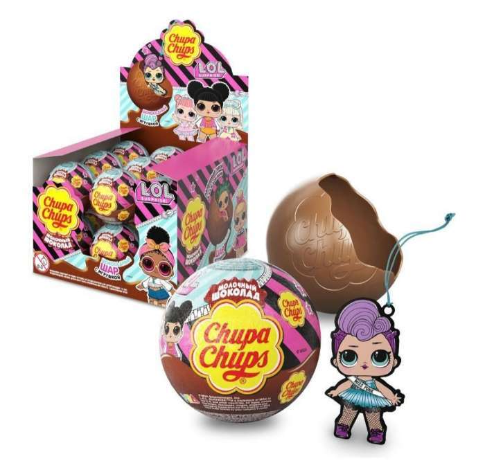 Фотография покупателя товара Шоколадный шар Сhupa-Сhups LOL, 20 г - Фото 1