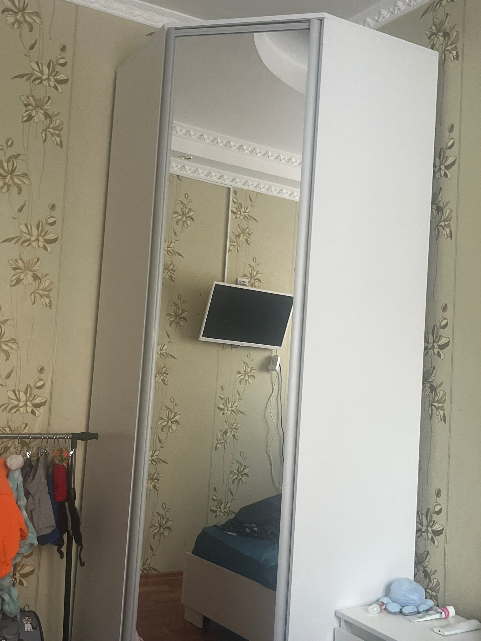 Фотография покупателя товара Угловой шкаф «Экспресс», 900×900×2200 мм, цвет серый диамант - Фото 1