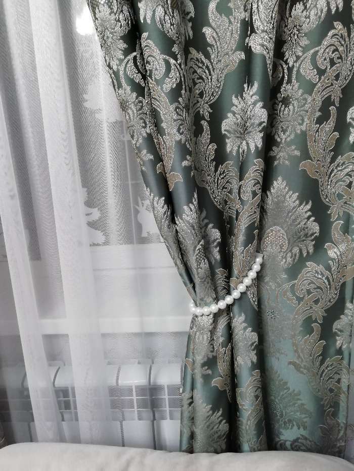 Фотография покупателя товара Подхват для штор «Бусы из жемчуга», d = 1,5 см, 30 см, цвет серый - Фото 15