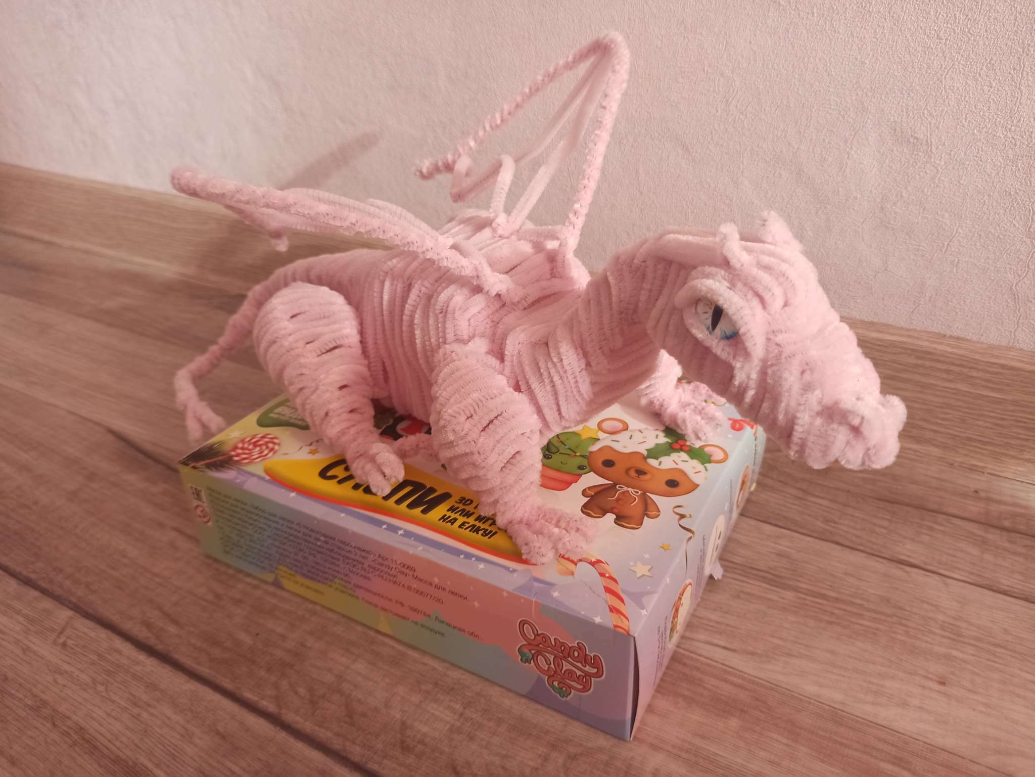 Фотография покупателя товара Игрушка из меховых палочек «Сказочный дракон»
