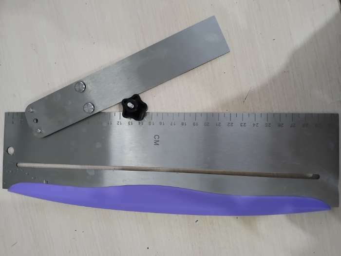 Фотография покупателя товара Шпатель кондитерский с размерной линейкой, 2 части, 31×23×3 см, цвет фиолетовый - Фото 1