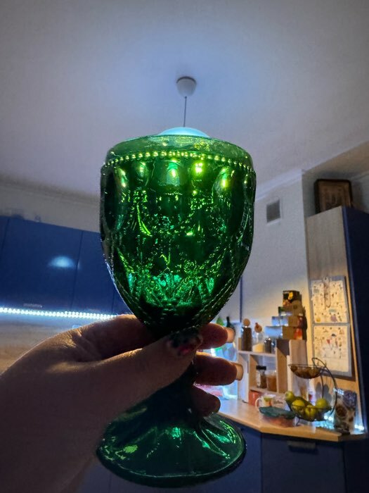 Фотография покупателя товара Набор бокалов из стекла Magistro «Варьете», 320 мл, 2 шт, цвет зелёный - Фото 5