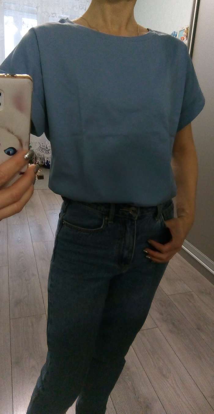 Фотография покупателя товара Футболка женская MIST basic, цвет индиго, размер 40-42 - Фото 2