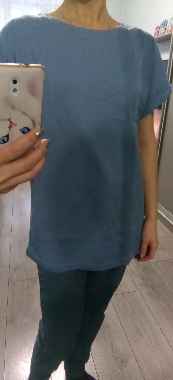 Фотография покупателя товара Футболка женская MIST basic, цвет индиго, размер 40-42 - Фото 3