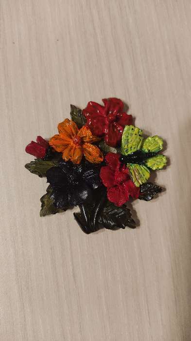 Фотография покупателя товара Молд силикон "Бабочка на цветах" 1,5х6,5х6,5 см - Фото 1