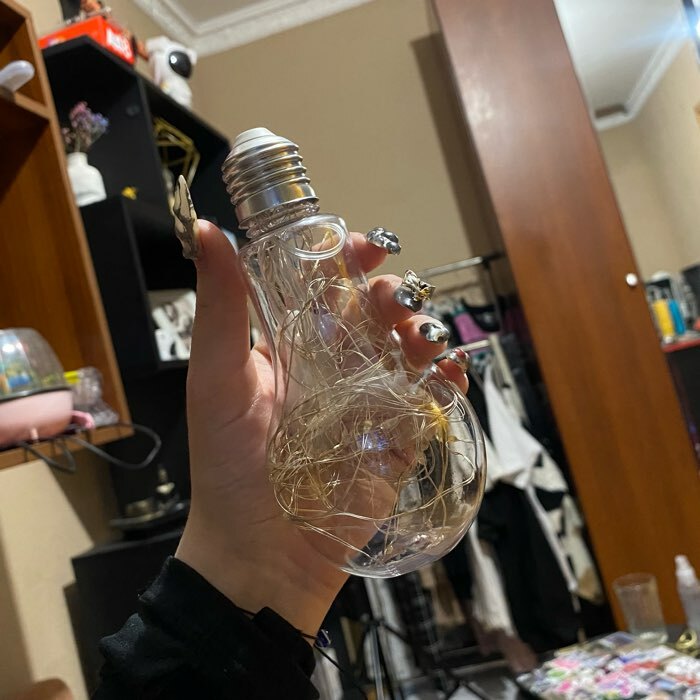 Фотография покупателя товара Бутылочка для хранения «Лампочка», 200 мл, цвет прозрачный - Фото 2