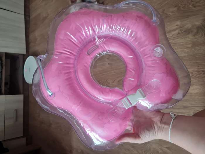 Фотография покупателя товара Круг для плавания новорожденных на шею Крошка Я «Монстрики», надувной, с ручками, фиолетовый - Фото 3