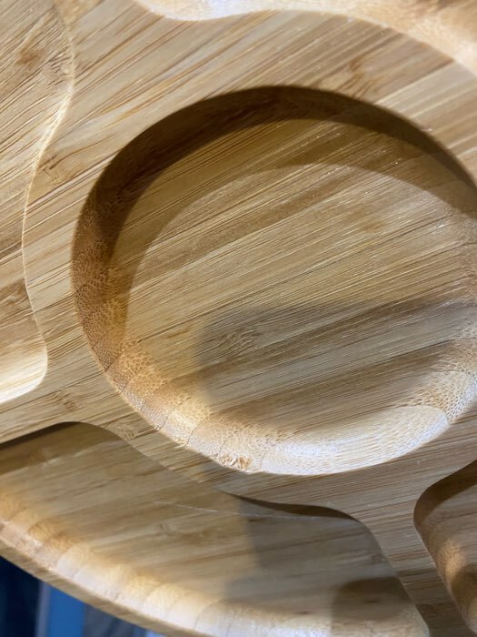 Фотография покупателя товара Менажница Доляна Striata, d=25 см, 5 секций, бамбук