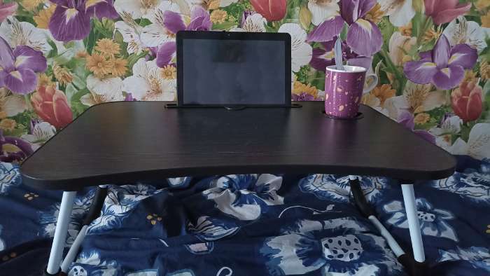 Фотография покупателя товара Столик - поднос для завтрака, для ноутбука, складной, серый, 60х40 см