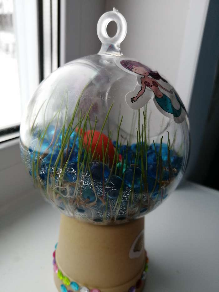 Фотография покупателя товара Набор для опытов «Живой аквариум-флорариум», с русалочкой