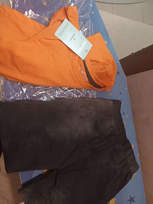 Фотография покупателя товара Костюм для мальчика (футболка, шорты) KAFTAN "Trendy" размер 30 (98-104), цвет оранжевый - Фото 1