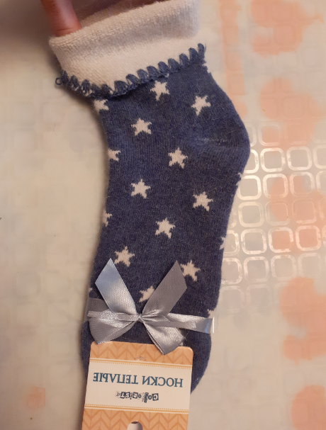 Фотография покупателя товара Носки женские тёплые Collorista «Звёзды», цвет синий, размер 36-40 (23-25 см)