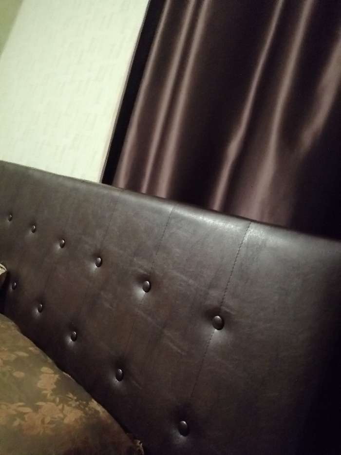 Фотография покупателя товара Кровать «Космопорт» без ПМ, 140×200 см, экокожа, цвет ванильное суфле - Фото 8