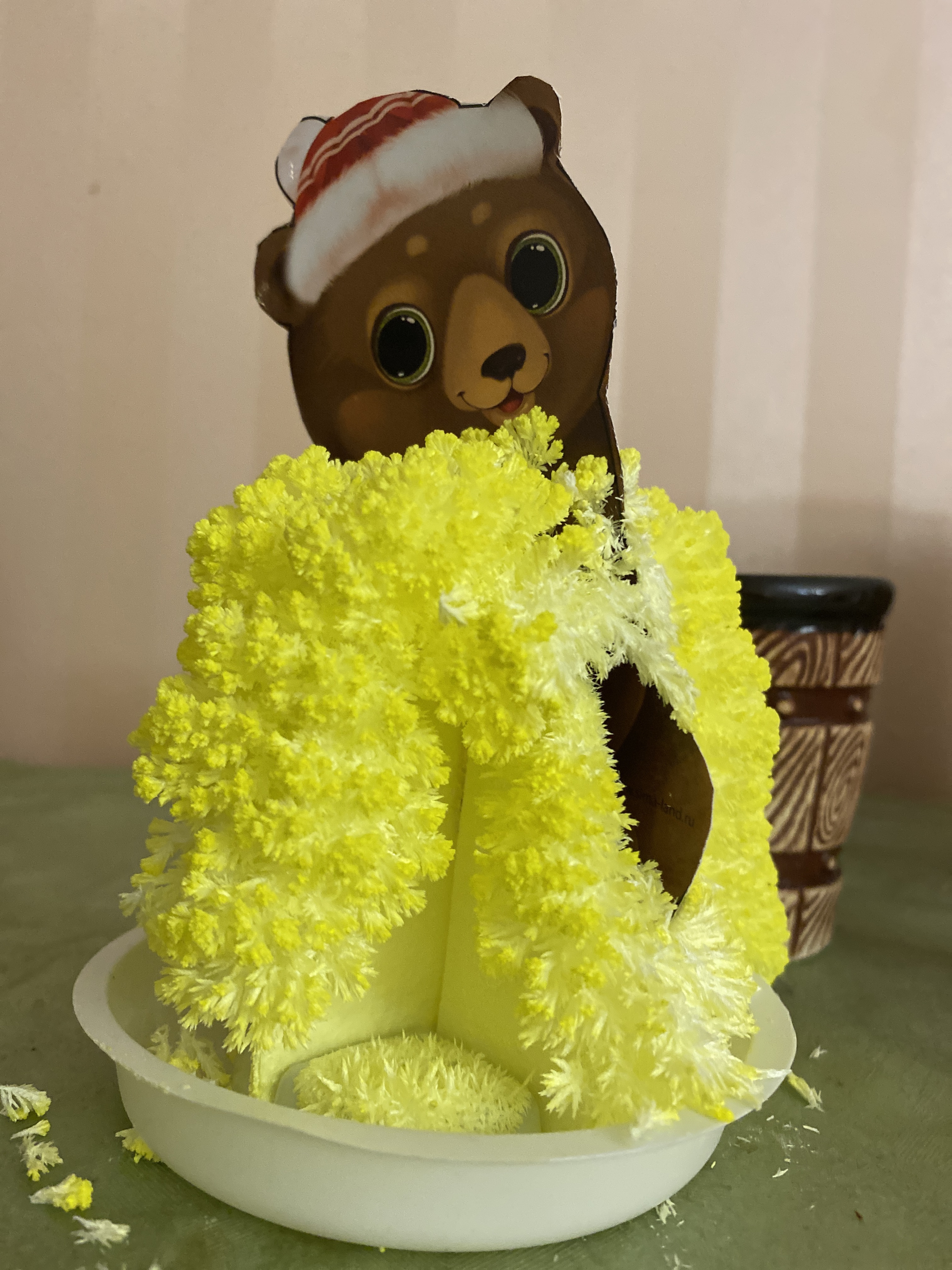 Фотография покупателя товара Набор для творчества «Лучистые кристаллы»: Медвежонок в колпачке, цвет жёлтый - Фото 3