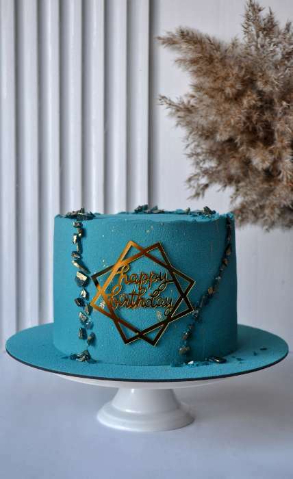 Фотография покупателя товара Топпер "Happy Birthday", геометрия, золото, Дарим Красиво - Фото 2