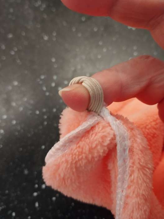 Фотография покупателя товара Полотенце-чалма для сушки волос Этель цвет светло-розовый, 65*25 см, 100% п/э