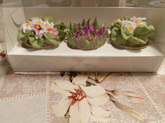 Фотография покупателя товара Упаковка на 3 капкейка с окном, целлюлоза, 25×10×10 см - Фото 8